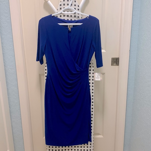 New with tags Anne Klein size 6 Dress from Macy’s - Royal Blue - Picture 1 of 5